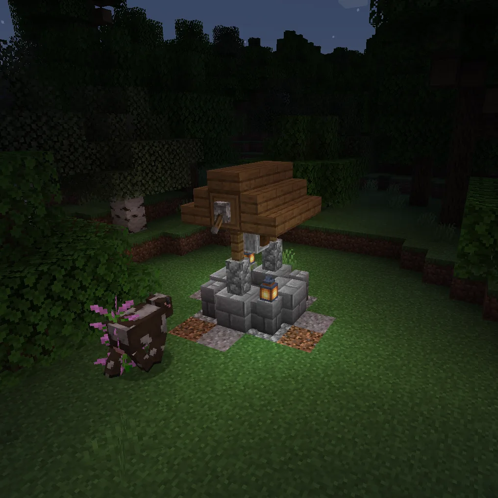 Заброшенный колодец среди леса из проекта Explorations.