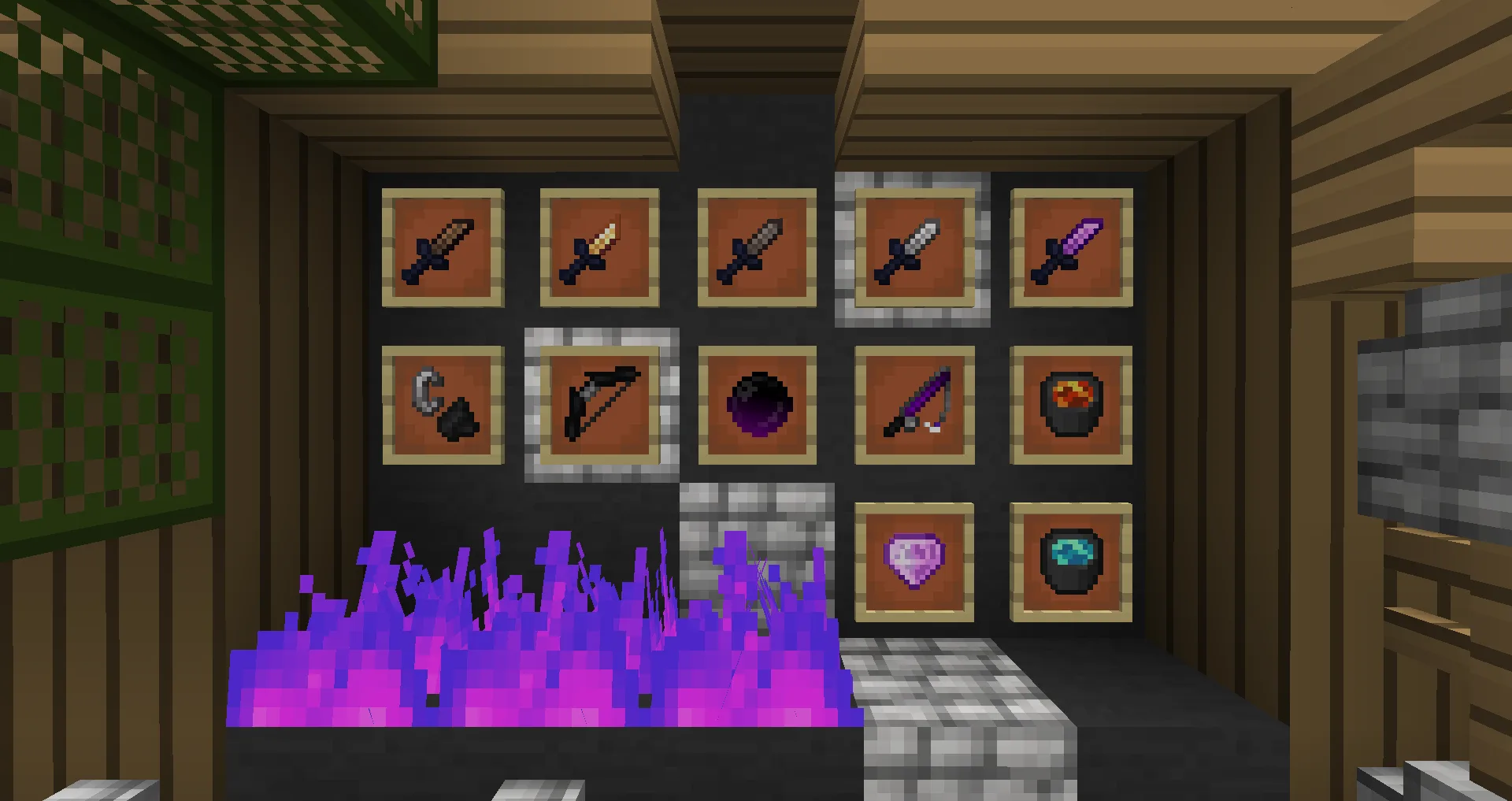 Скриншот боевой системы проекта Minecraft Eclipse.