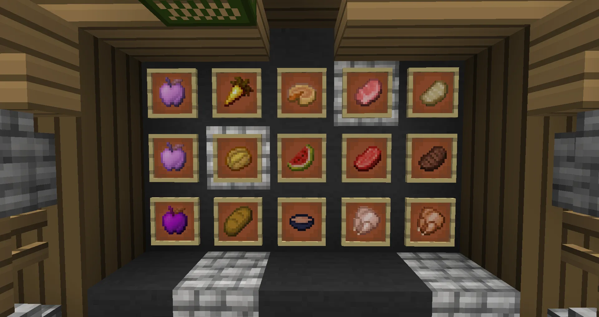 Скриншот с разнообразными предметами еды из проекта Eclipse.