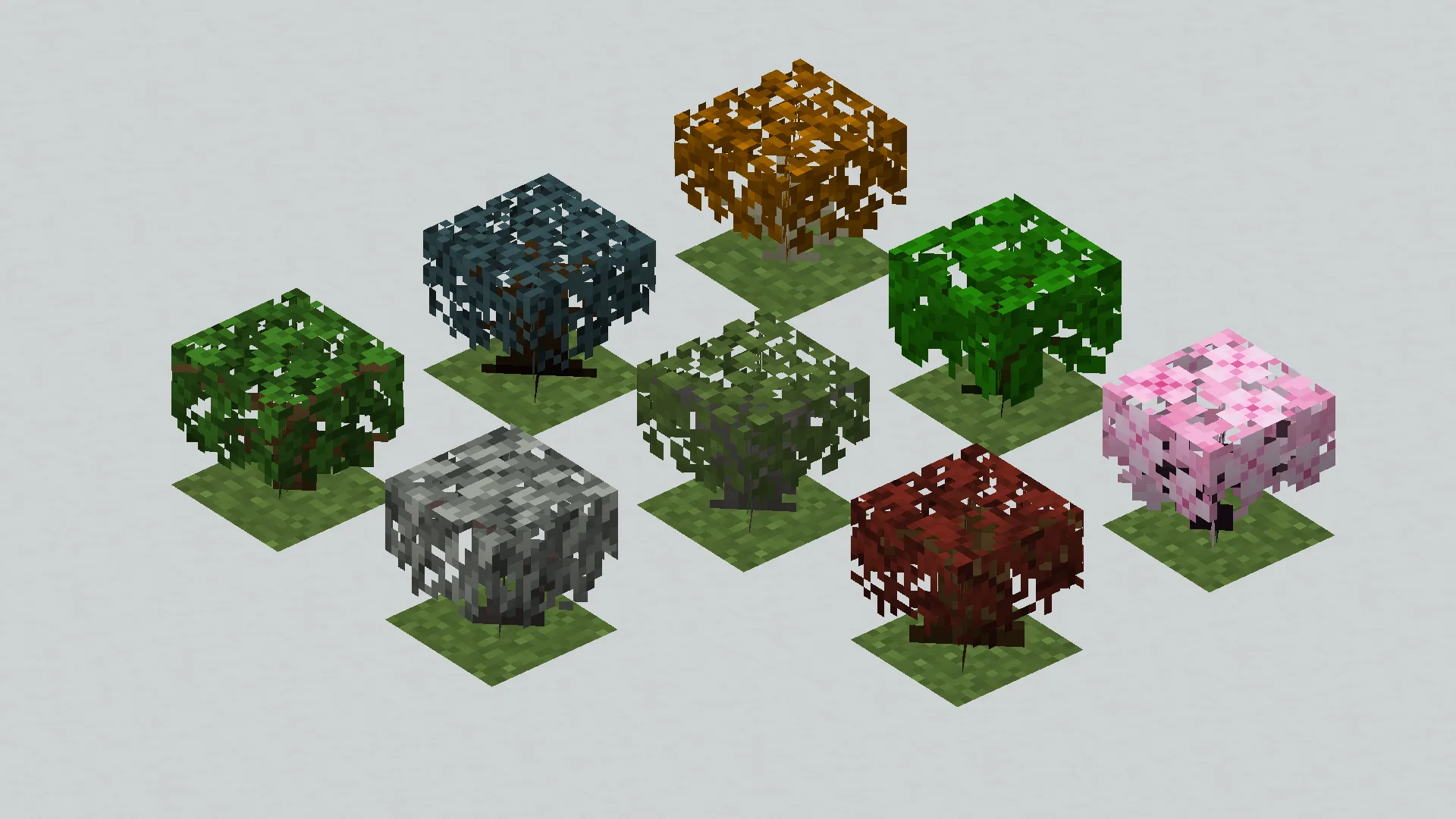 3D-модели саженцев в Remodeled Minecraft