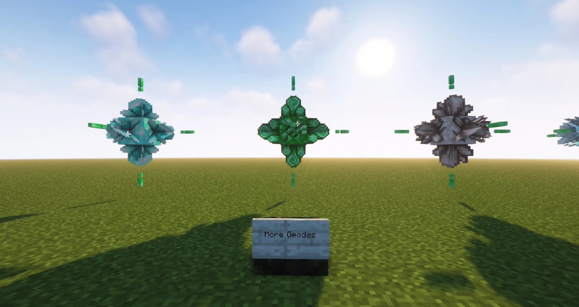 Скопление аметистовых жеод из мода Hey! Your Crops Are Ready.