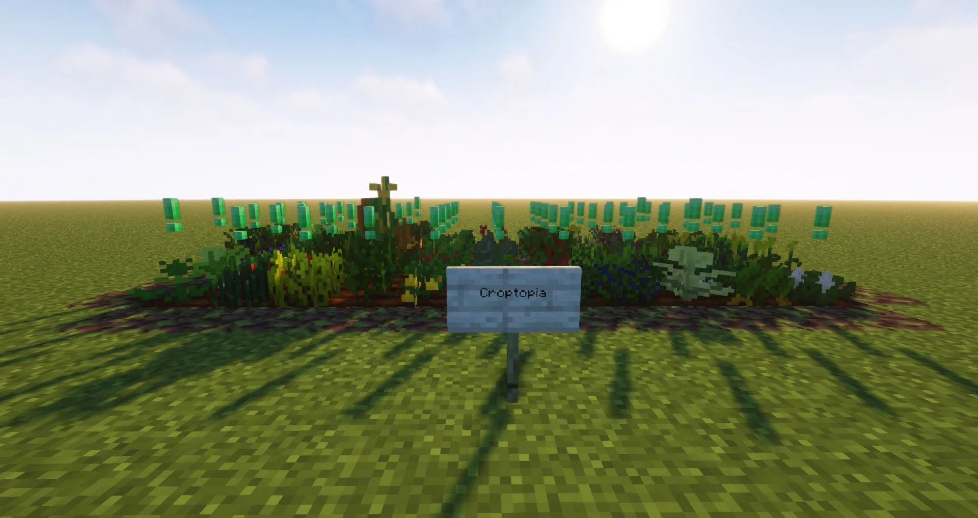 Скриншот игровых культур мода Croptopia в Minecraft.
