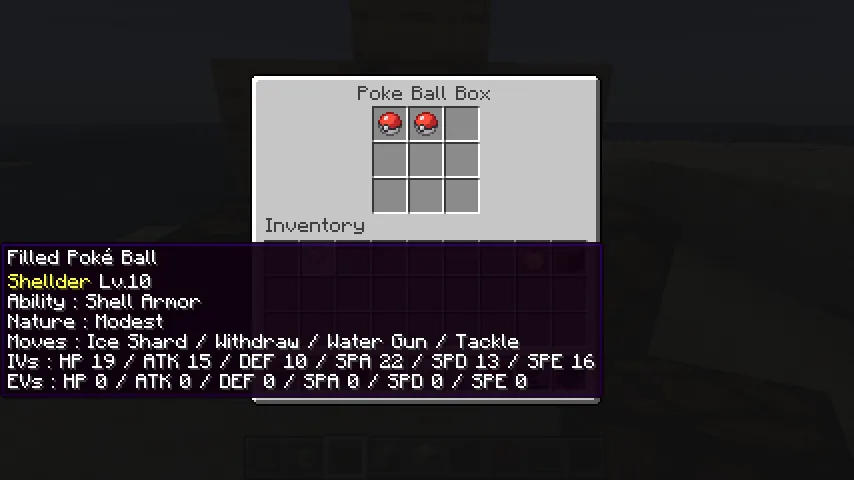 Покебол с эффектом заполнения в стиле мода Cobblemon.