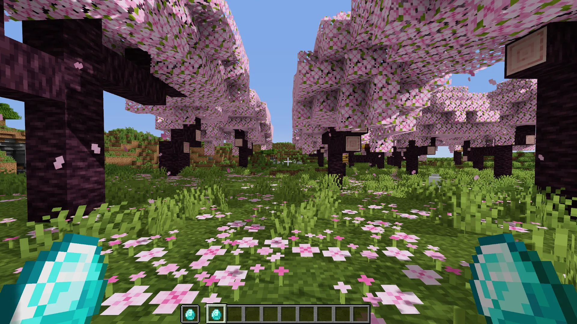 Миниатюрные алмазы в Minecraft.