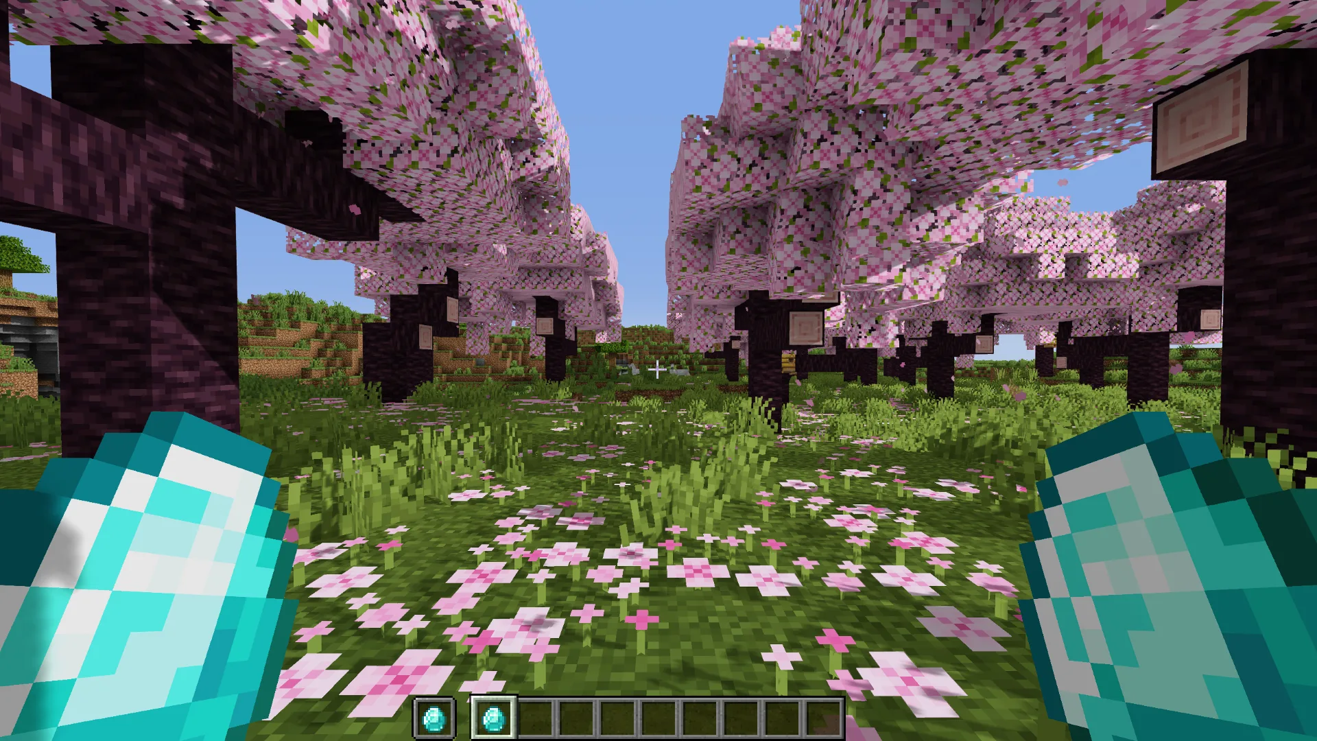 Изображение алмазных инструментов из мода Small Handhelds в стиле ванильного Minecraft.