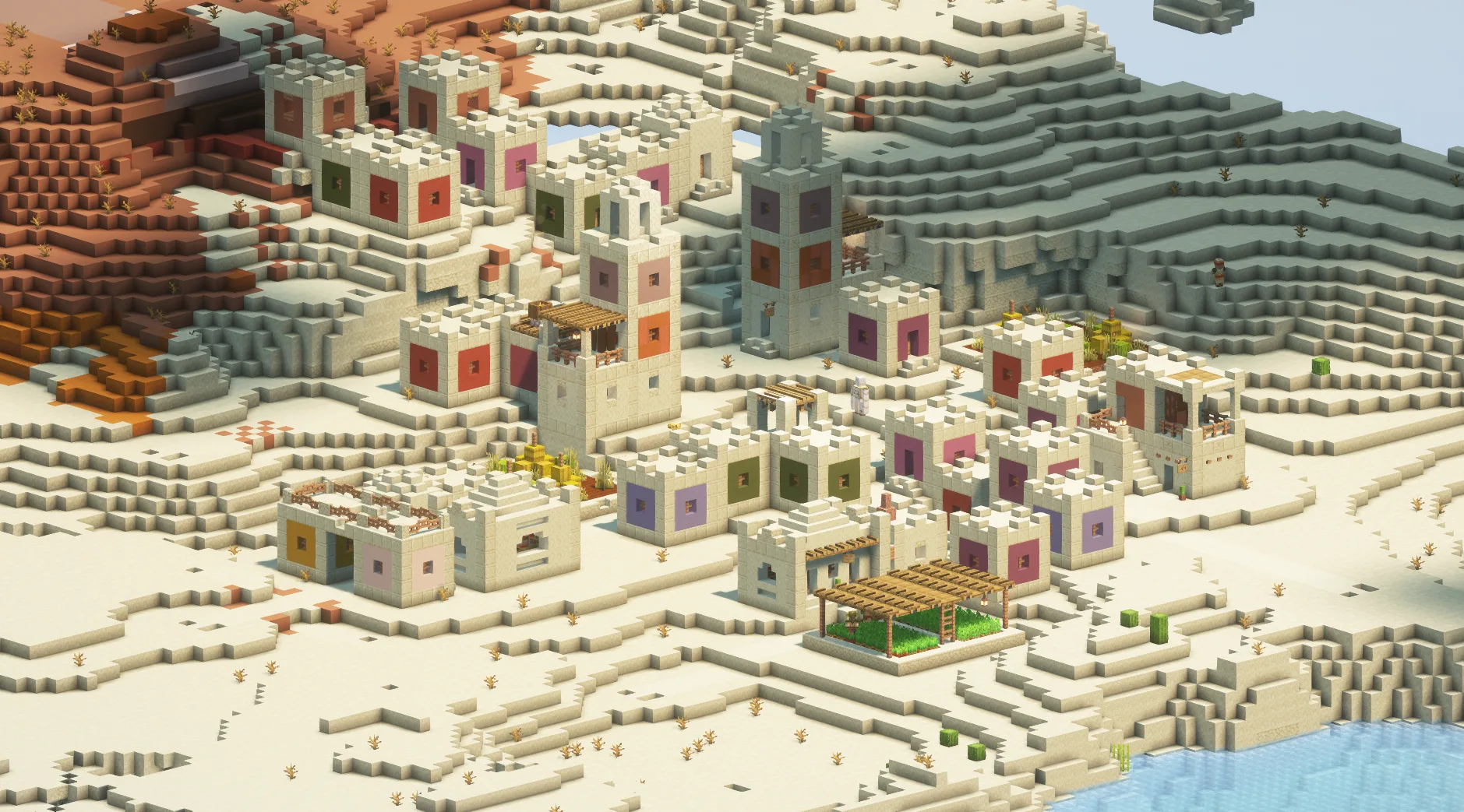 Пустынная деревня из мода Vanilla Structure Update