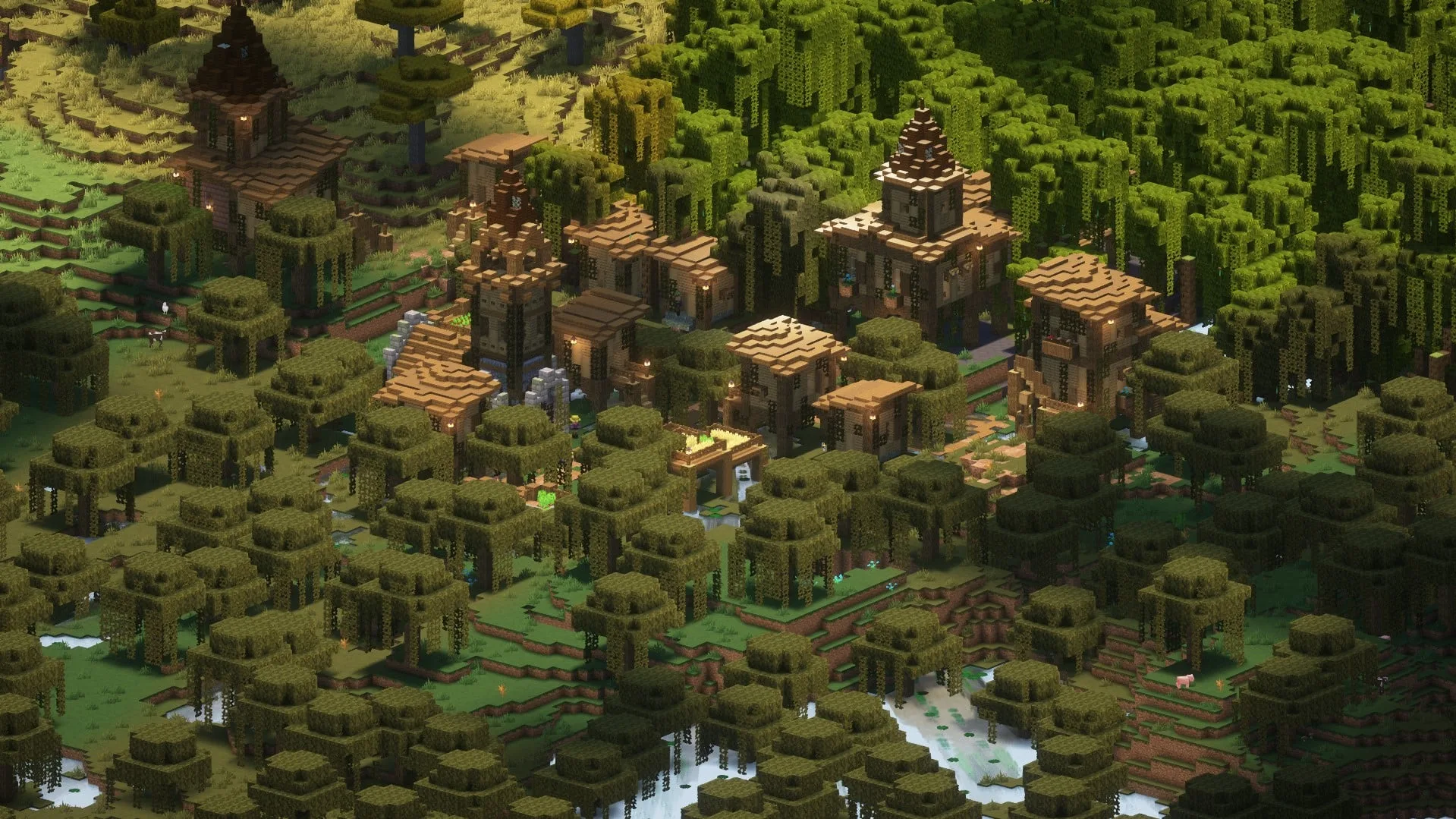 Болотная деревня из мода Vanilla Structure Update