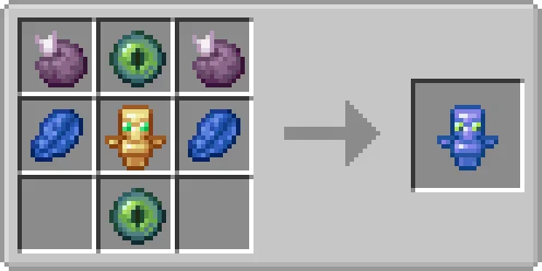 Рецепт крафта тотема пустоты из двух плодов хоруса, двух жемчугов эндера, двух лазуритов и одного тотема бессмертия.