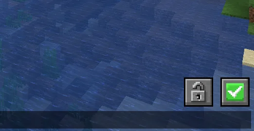 Иконки статуса сообщений в интерфейсе чата Minecraft.