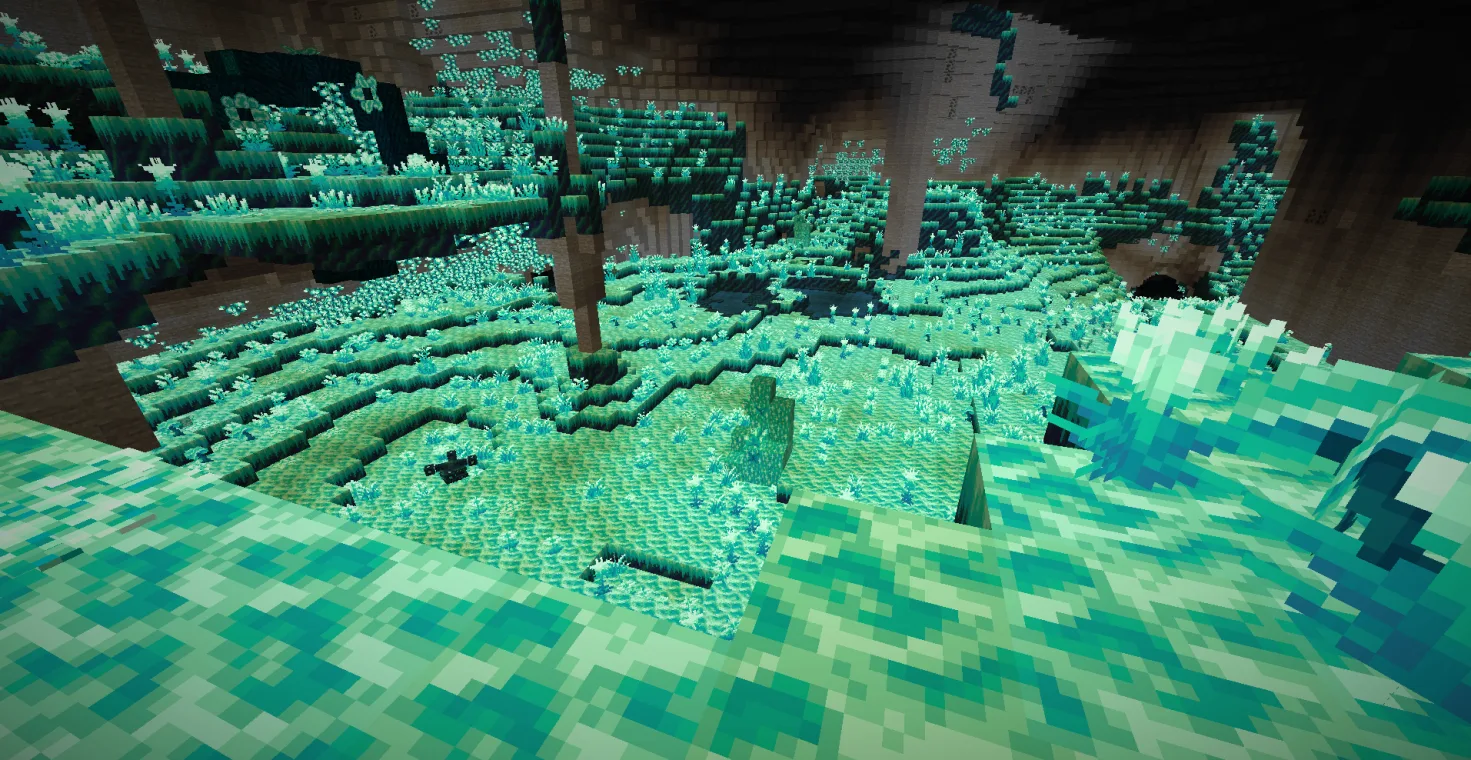 Скриншот пещеры Glowroot Cave