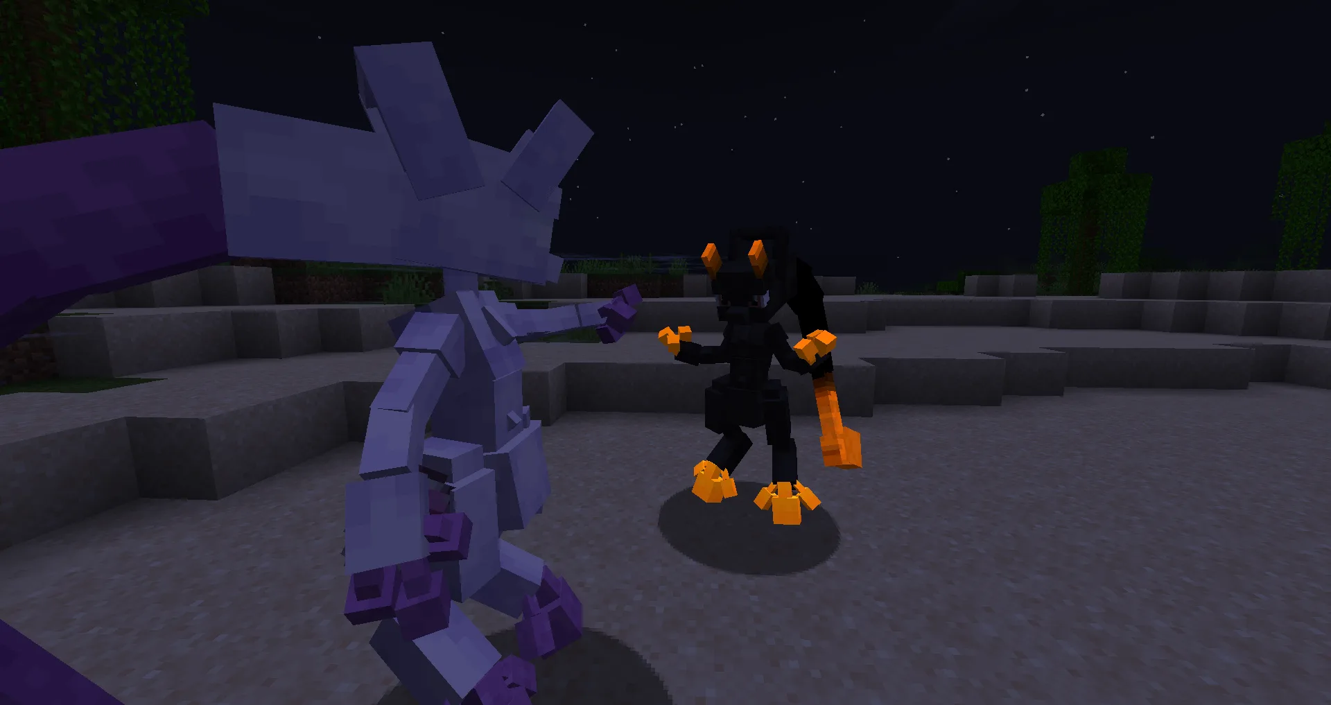 Анимация ожидания покемона в моде Cobblemon: Cosmetic Expansion.