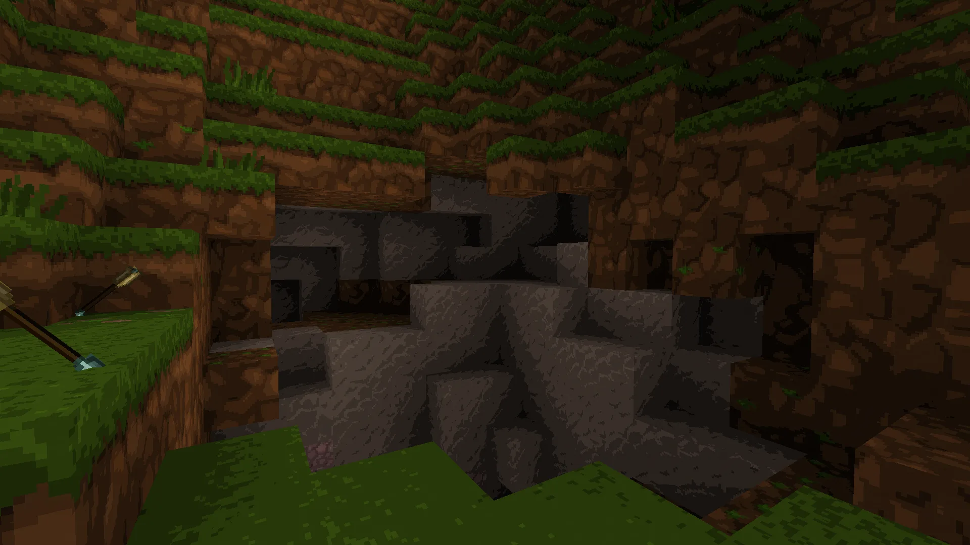 Крипер разрушает постройки в Minecraft с текстурным паком bdcraft.