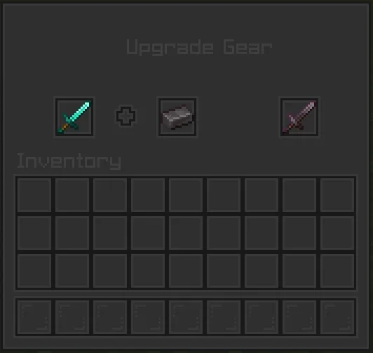 Интерфейс меню Legacy Smithing в ресурс-паке Peep Client GUI.