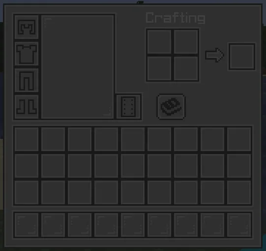 Интерфейс инвентаря в ресурс-паке Peep Client GUI.