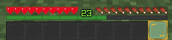 Интерфейс хотбара в ресурс-паке Peep Client GUI.