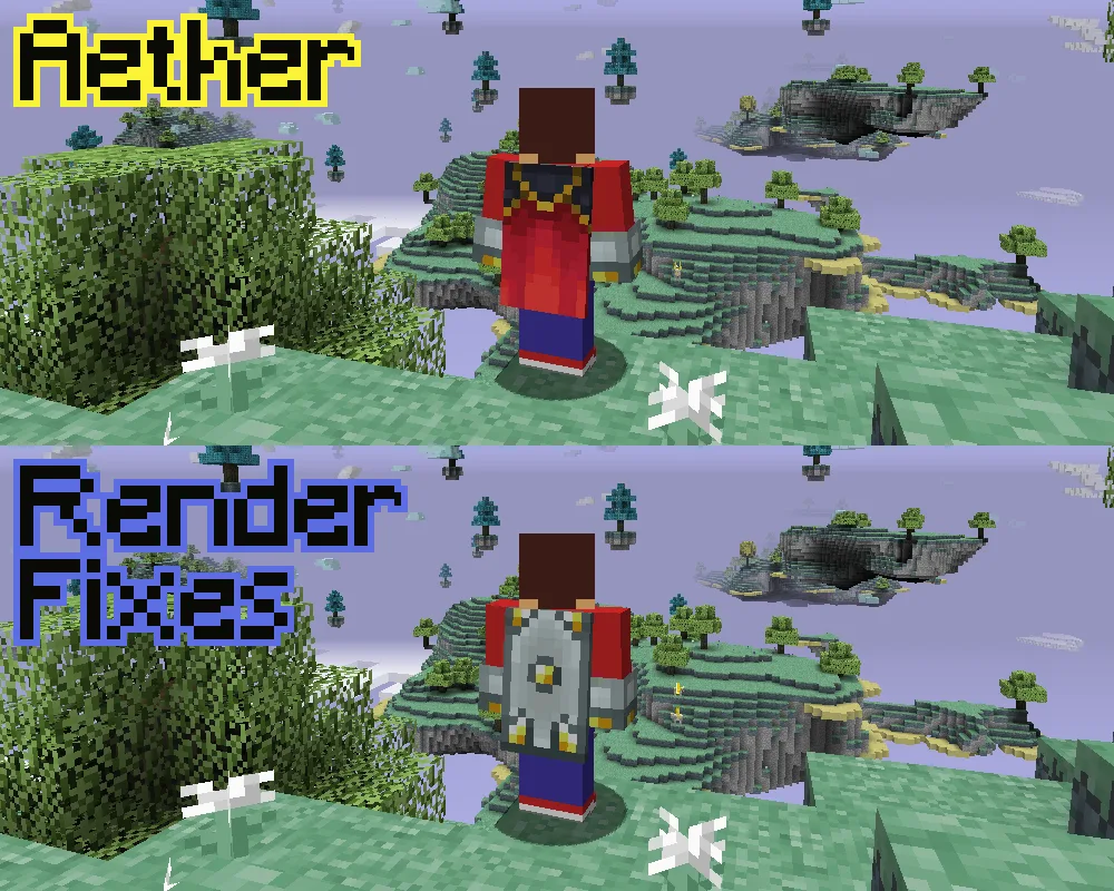 Исправление отображения плаща в моде Aether Render Fixes