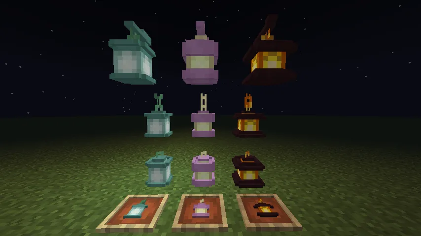 Фонари из начального релиза мода Lanterns+