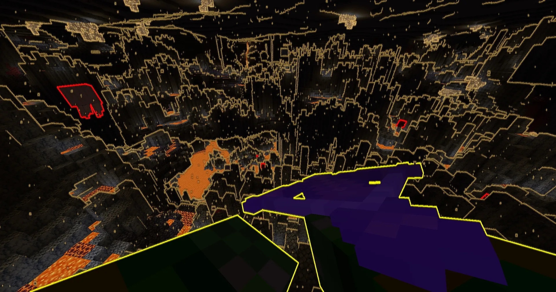 Неоновый шейдер Skylines, вид от первого лица в Незере с руками из мода Real Camera.