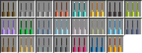 Доступные типы шипов в моде Assorted Tech