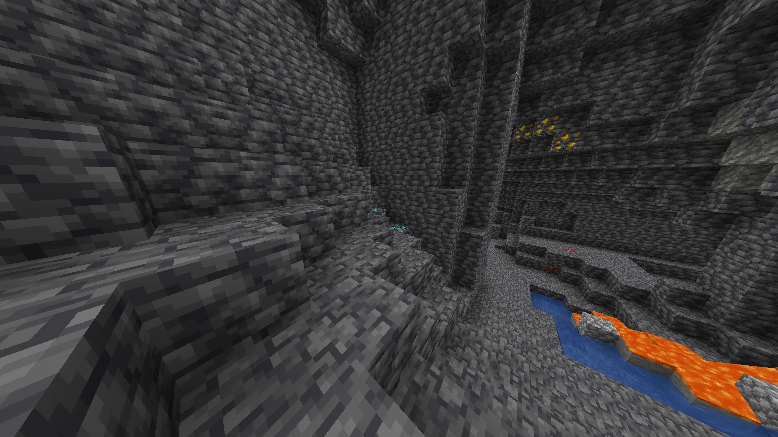 Вид стандартных руд до включения ресурс-пака Hidden Ores