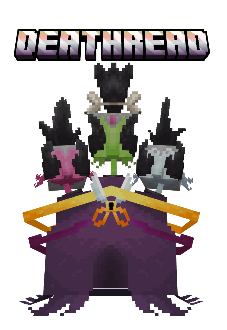 Гибрид покемонов Клефки, Мандибазза и Сковиллена из проекта Cobblemon под названием Deathread.