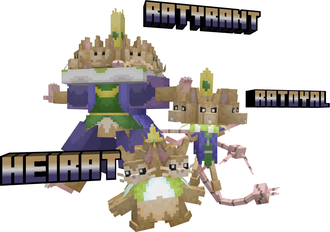 Гибрид покемонов Экзеггутора, Слоукинга и Ратиката из мода Cobblemon.