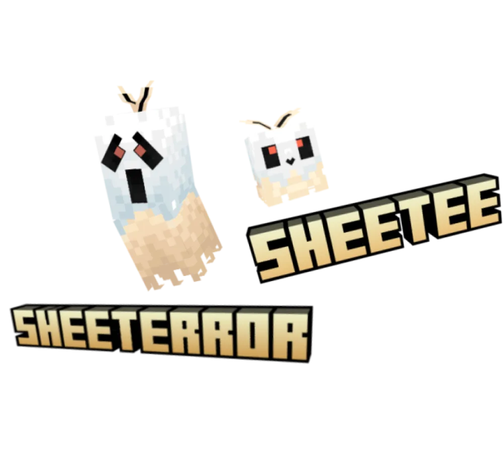 Иллюстрация гибрида Иви и Шаппета в стиле Storybook для мода Cobblemon.