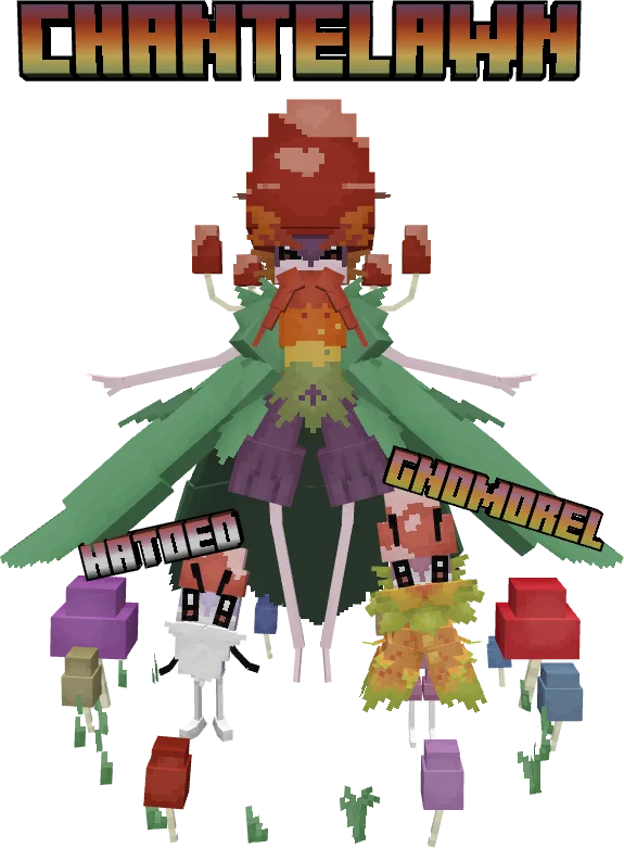 Гибрид Рибомби и Мореллул в стиле Cobblemon.