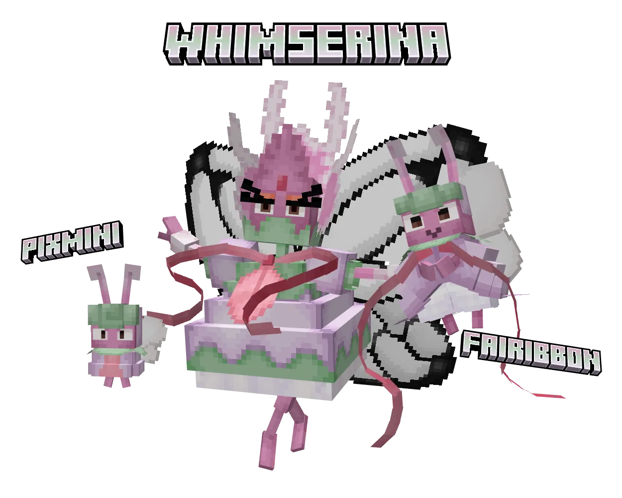 Гибрид Фомантиса и Баттерфри в стиле Cobblemon.