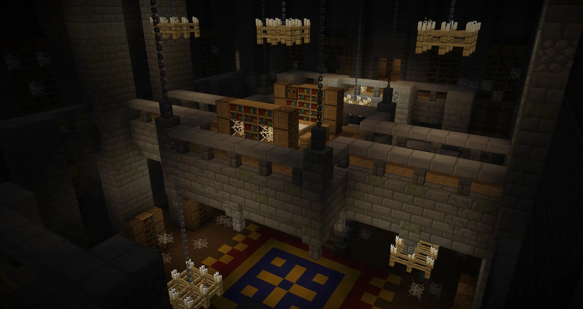 Библиотечный комплекс, соединенный с портальной комнатой в обновленной крепости Dungeons and Taverns.