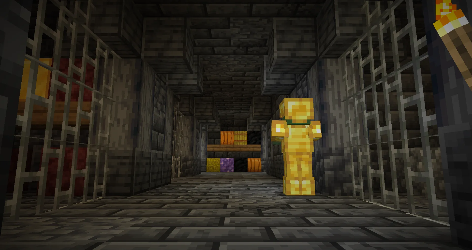 Комнаты из глубинного сланца с хранилищами и кузницами в проекте Dungeons and Taverns Stronghold Overhaul.