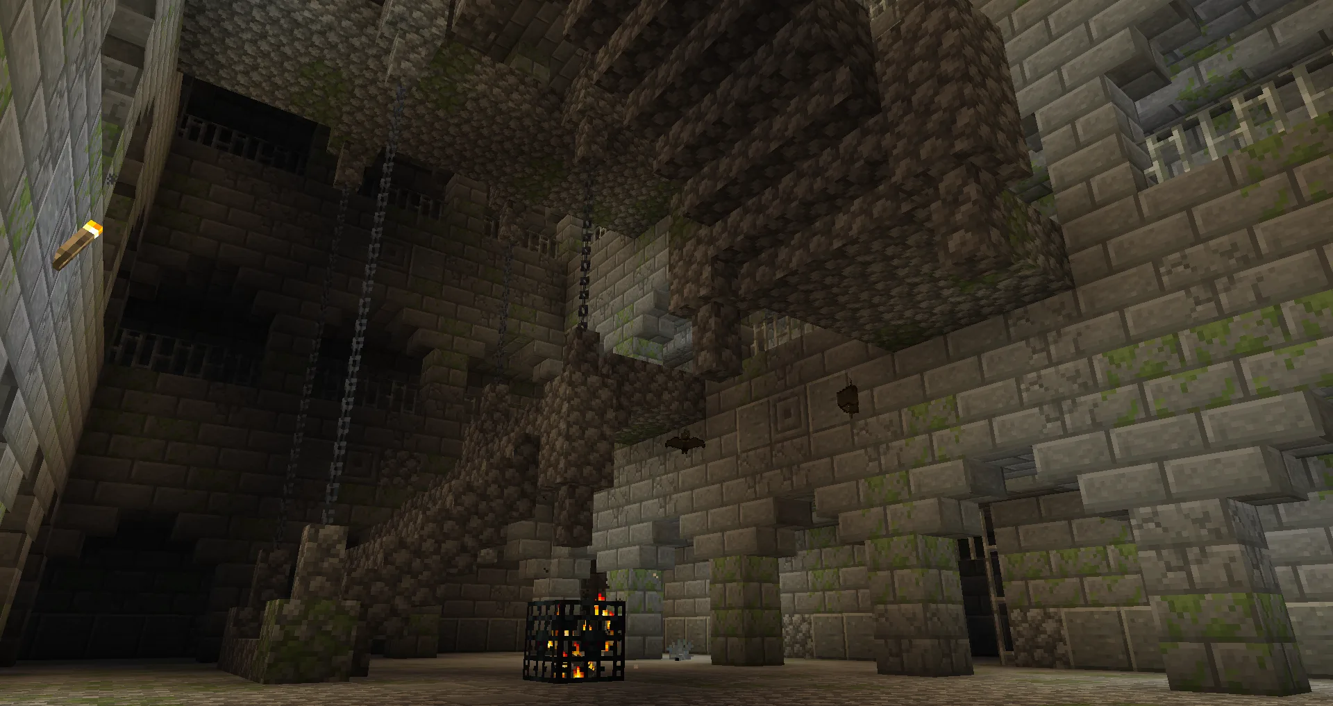 Тюремный комплекс мода Dungeons and Taverns, соединенный с портальной камерой крепости.