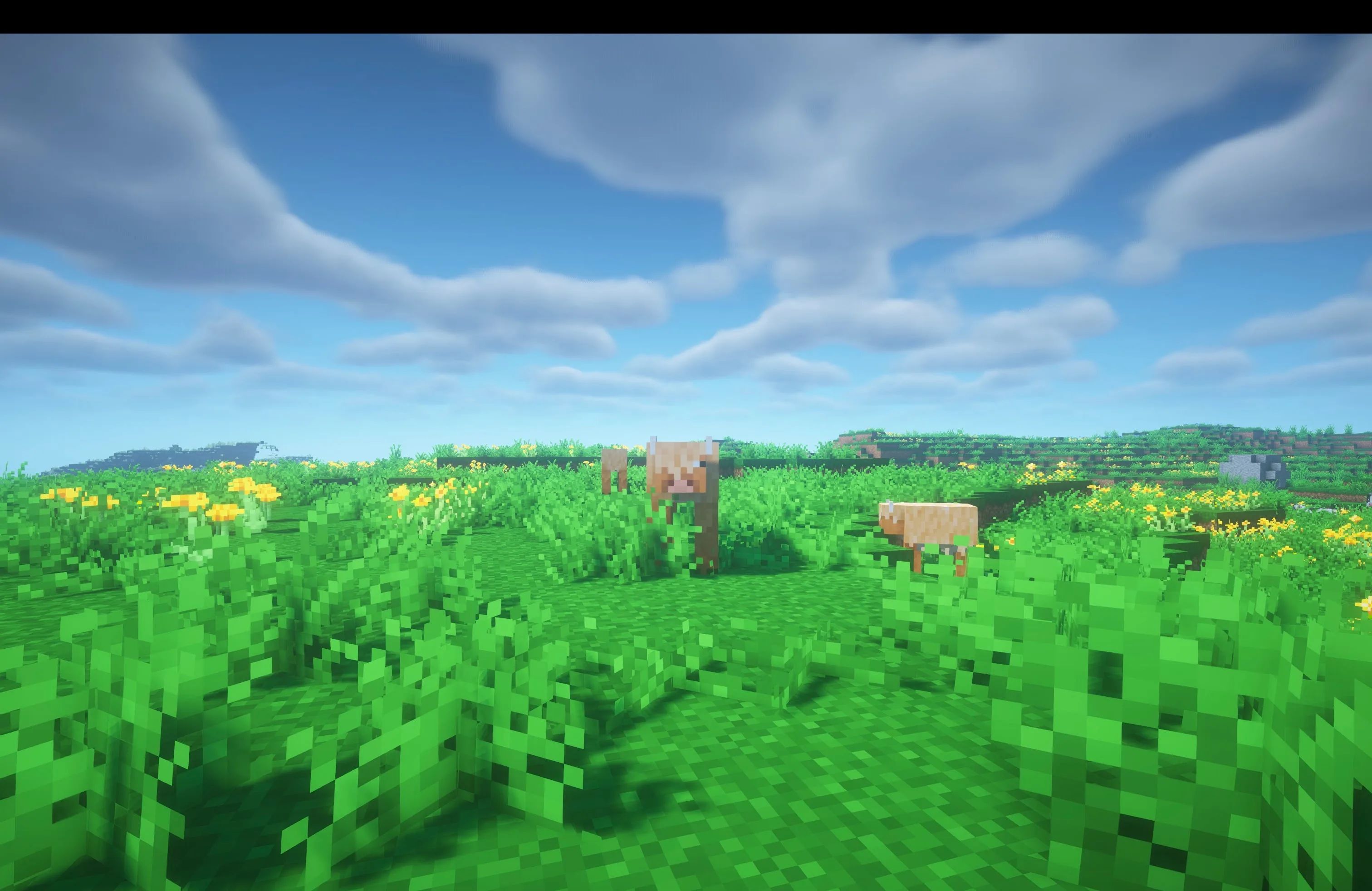 Шерстяная корова из Minecraft Earth в моде [Let's Do] Meadow.