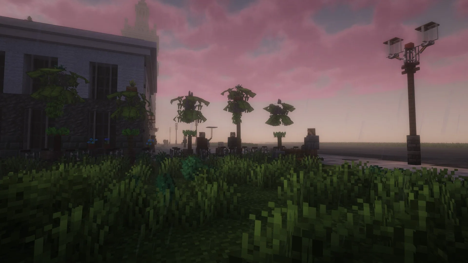 Гроза с розовыми облаками в AstralCore.