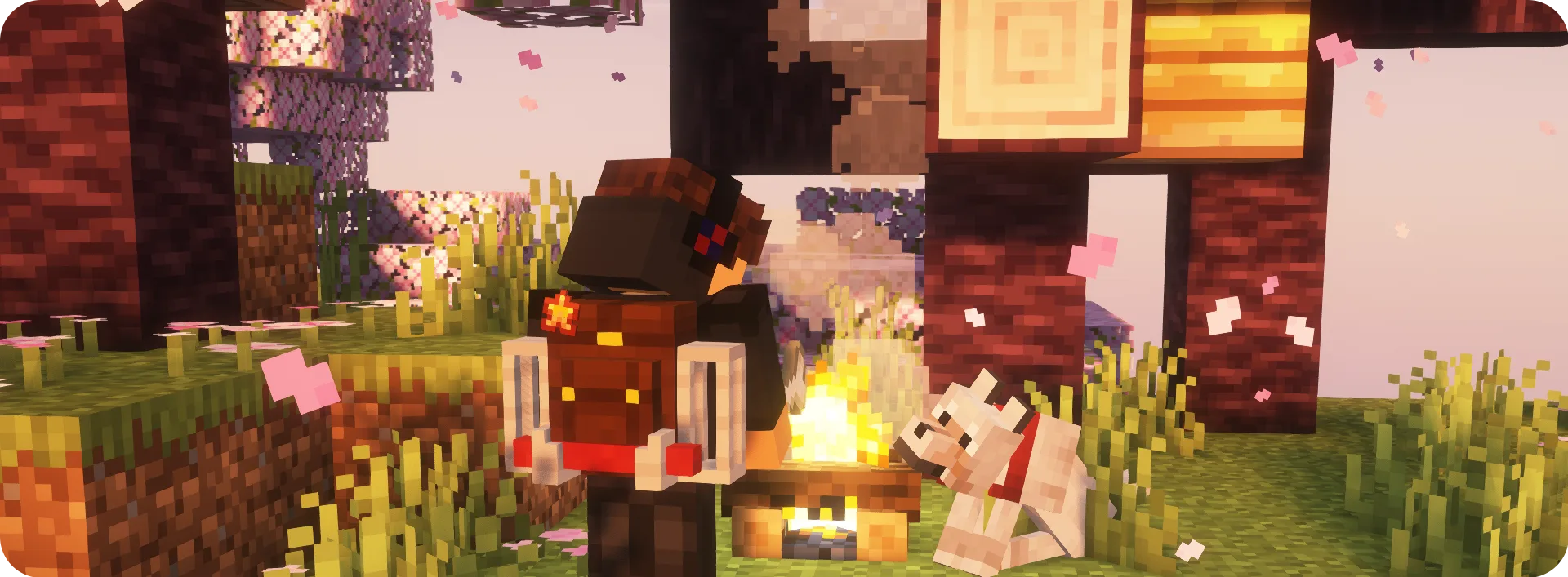 Значок звезды сторонника на рюкзаке из мода Traveler's Backpack.