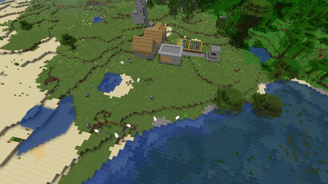 Скриншот проекта Modernity с отключенным дополнением для климатической карты воды.