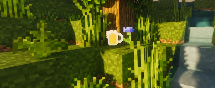 Стакан пива в Minecraft с шейдерами Kappa