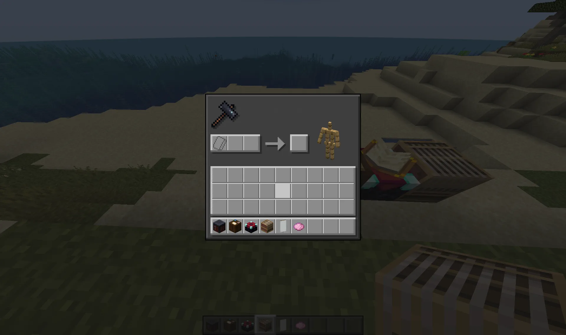 Интерфейс кузнечного стола в ресурс-паке Clean GUI