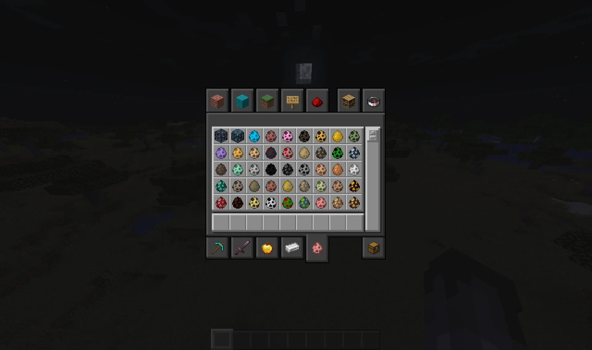 Творческий инвентарь в ресурс-паке Clean GUI