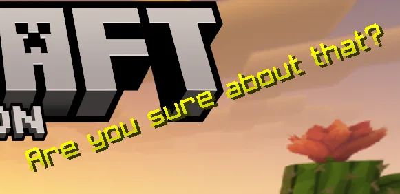 Скриншот ресурс-пака Epic Splash Text с измененным текстом в главном меню Minecraft.