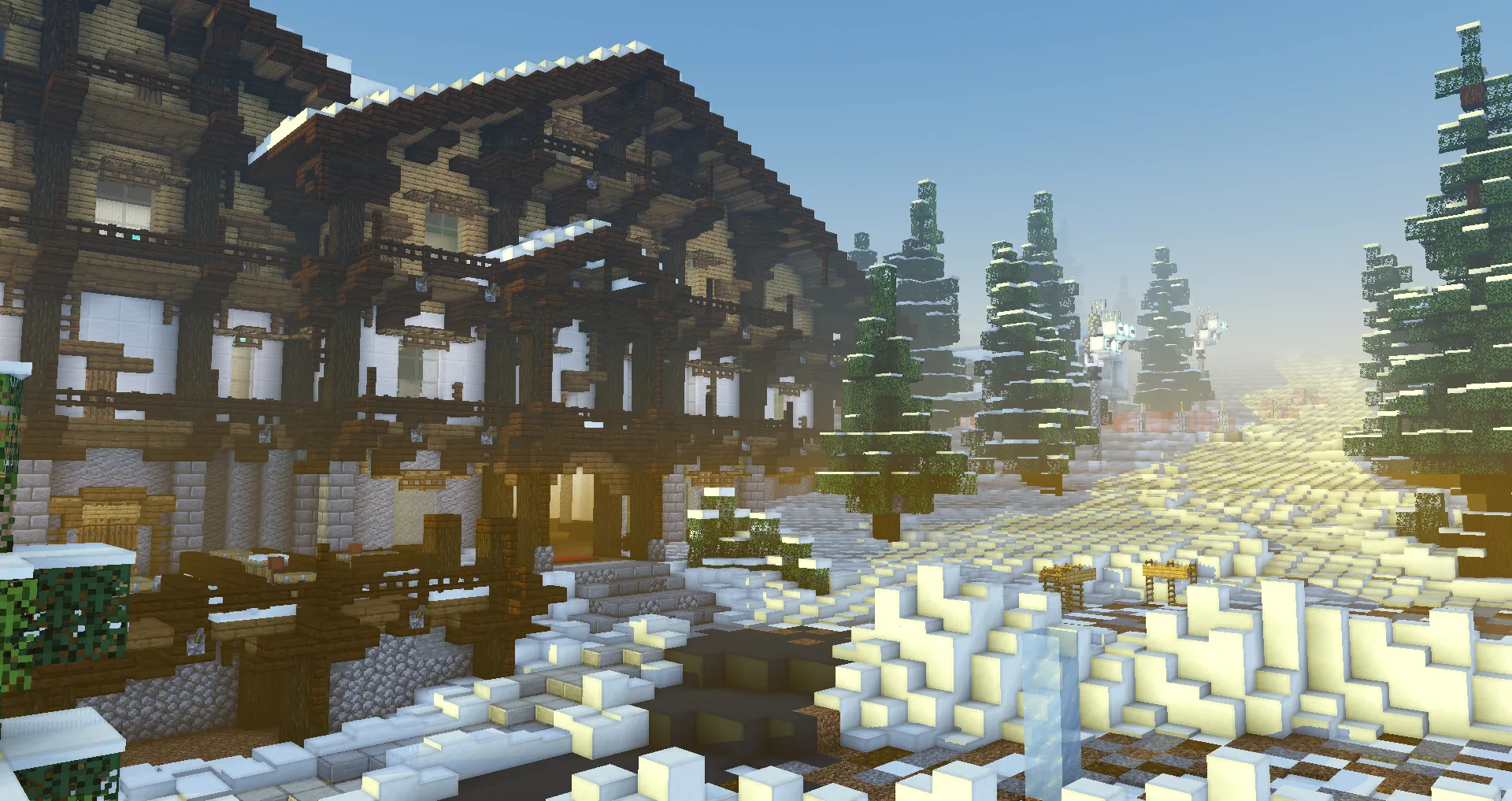 Лыжный курорт с монофоническим шейдерпаком.