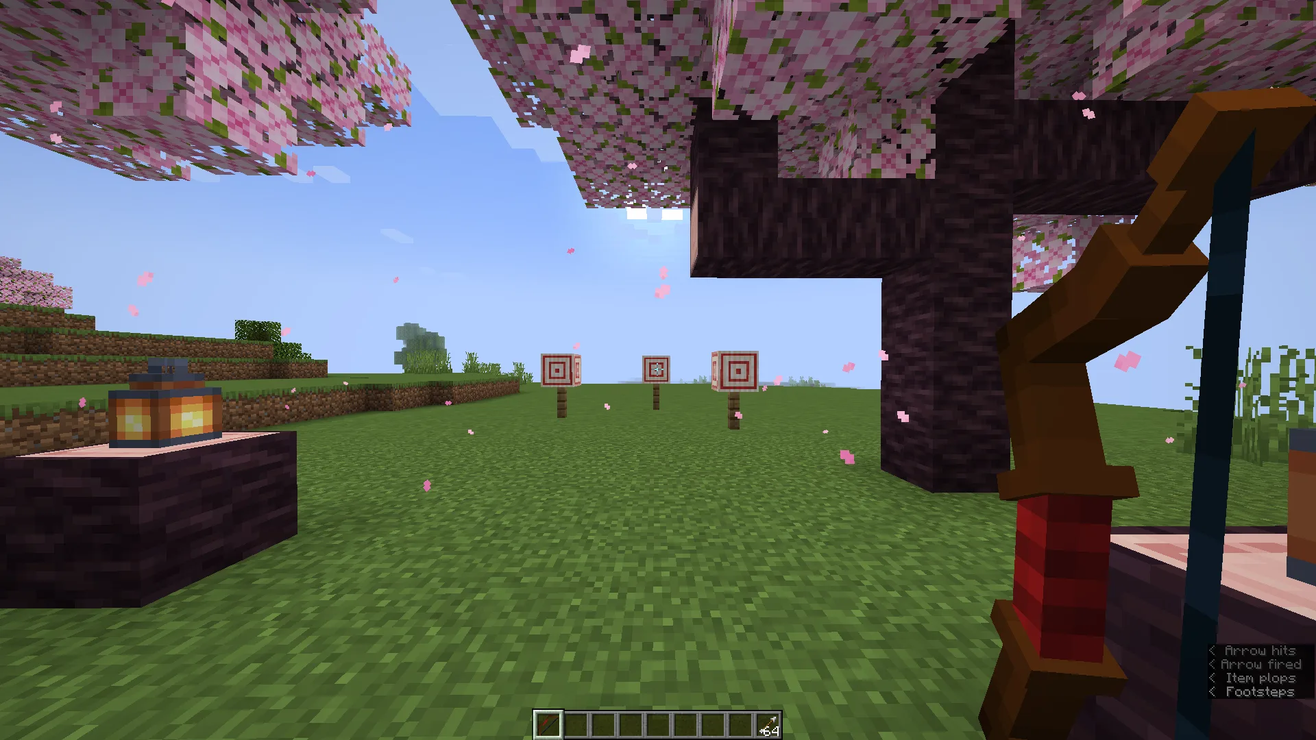 Вид от первого лица на 3D-лук из ресурс-пака Hellay's 3D Bows