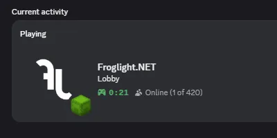 Статус Discord: лобби сервера в моде FrogMod