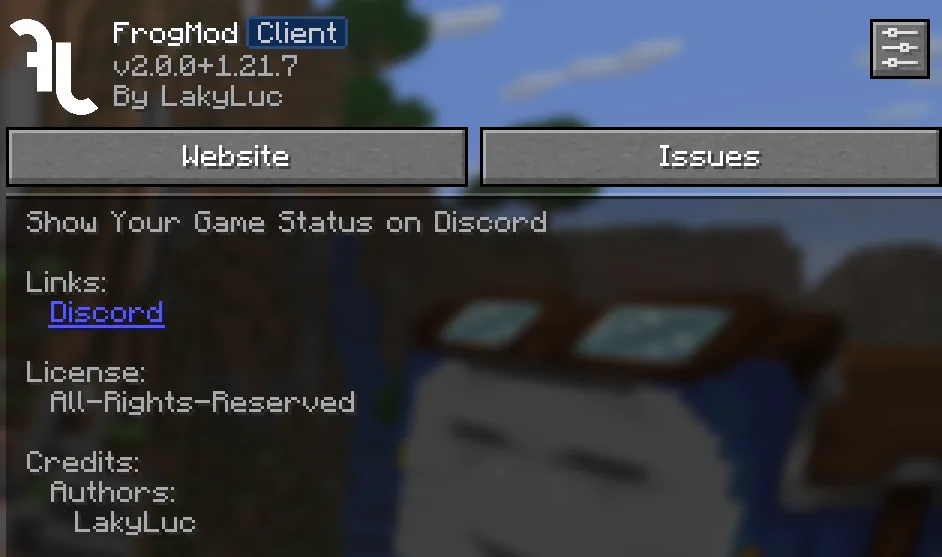 Интеграция мода FrogMod с Modmenu