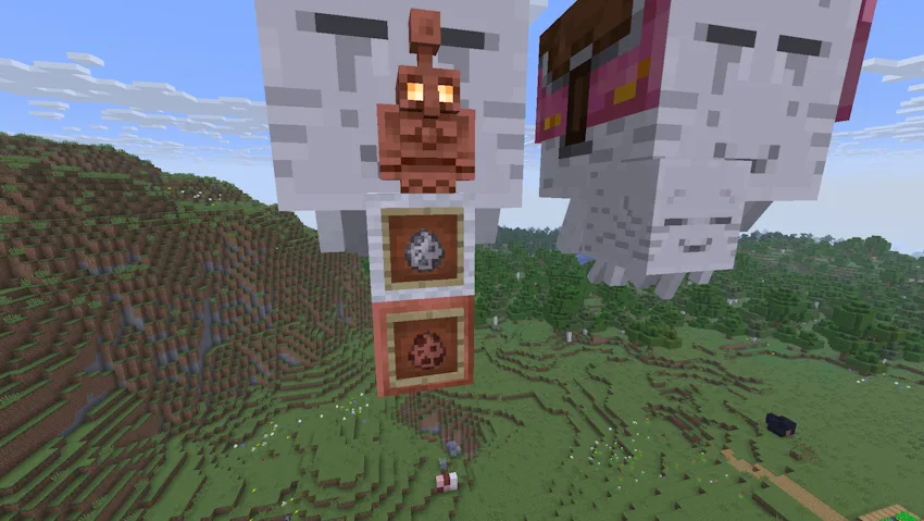Ресурс-пак Reprogrammed: измененный дизайн яиц призыва в Minecraft.
