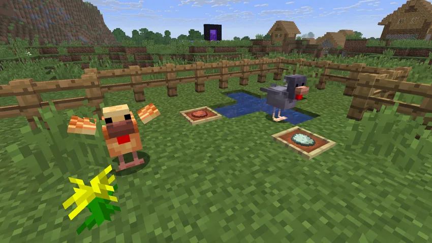 Ресурс-пак Reprogrammed: текстура новых куриных яиц в Minecraft.