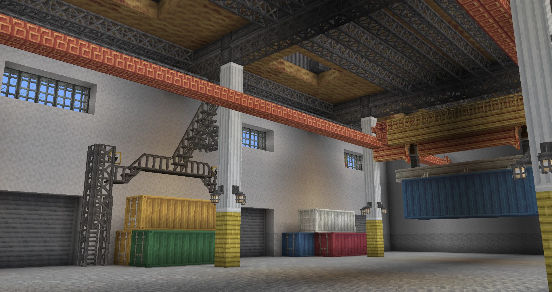 Интерьер фабрики с использованием декоративных блоков из мода Create Deco.