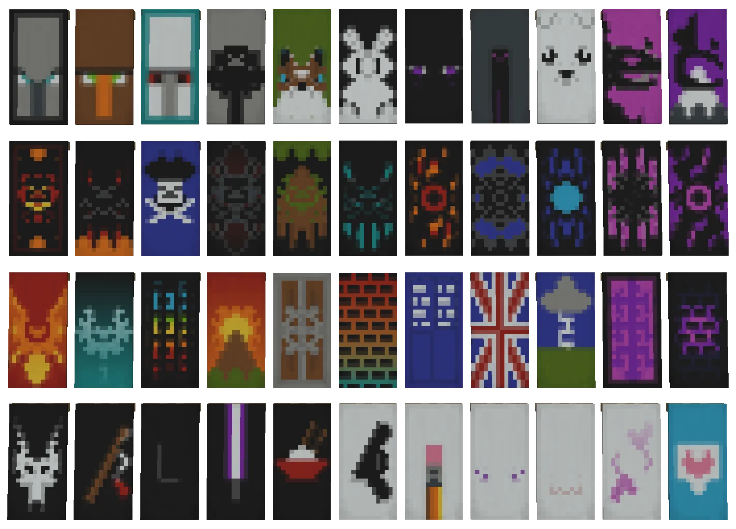 Ресурс-пак Pixel Consistency: обновленные текстуры знамен с соблюдением пиксельной сетки.