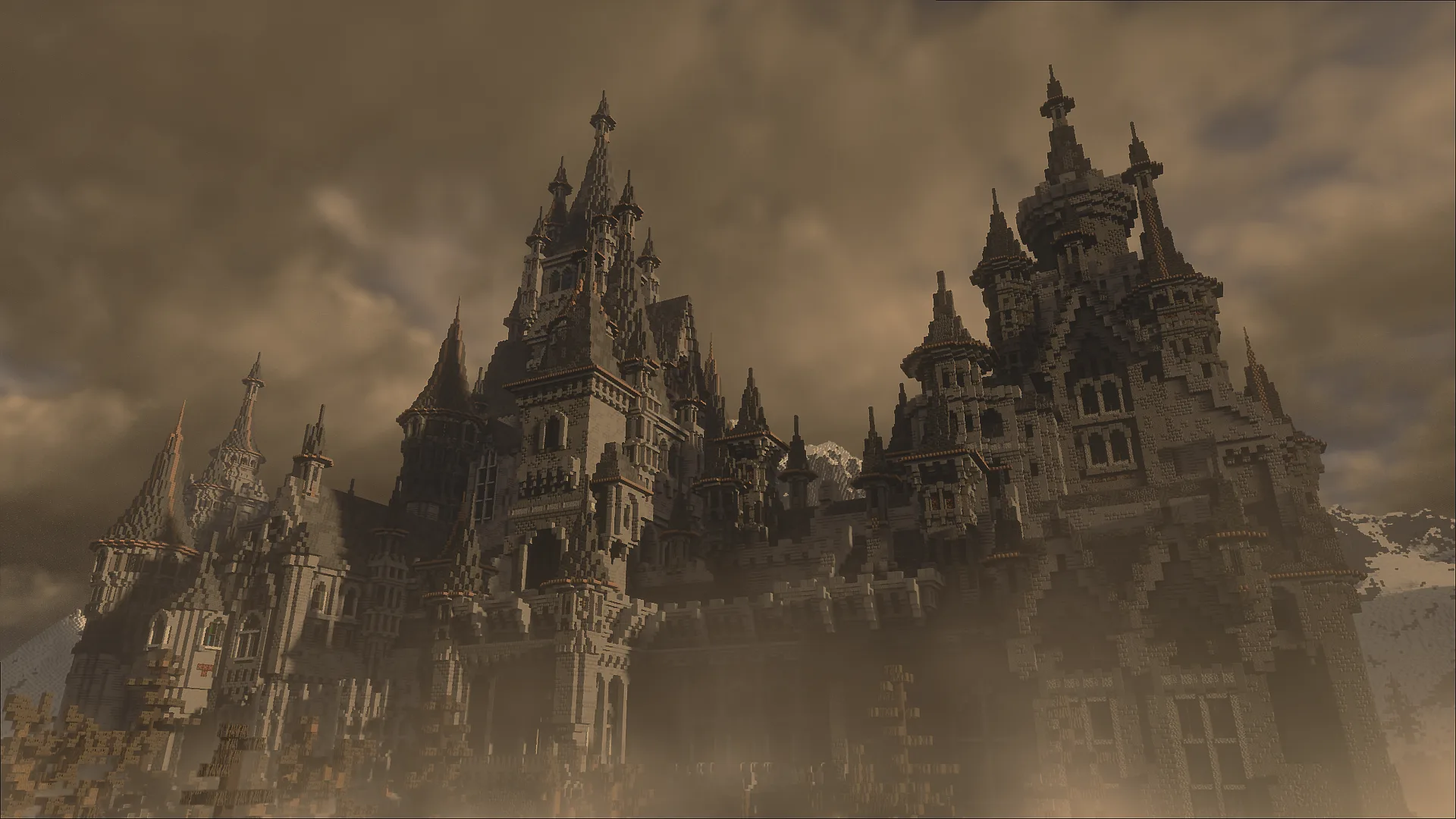 Замок Димитреску с шейдерами Noble.