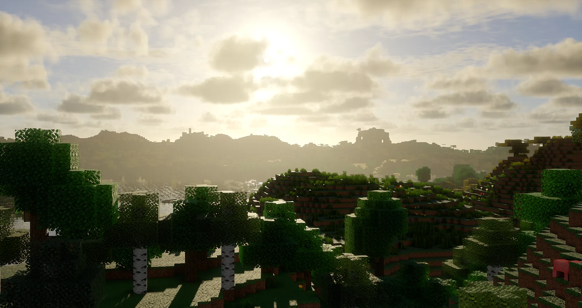 Overworld с шейдерами Noble Shaders.